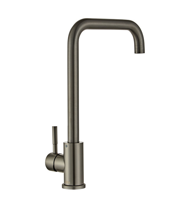 Køkkenarmatur m/kantet tud gunmetal